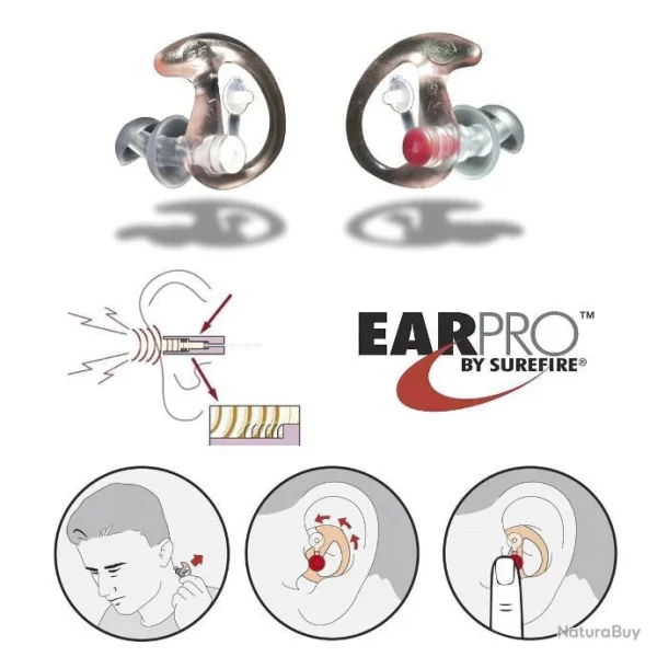 Surefire BOUCHON D OREILLE ANTI BRUIT EP3 – Taille M Retour gratuit en magasin. 1