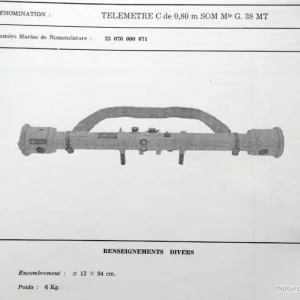 grand choix TREPIED TELEMETRE ARTILLERIE 0.80 M — ARMEE + MARINE NATIONALE Modèle 1931 – ETAT NEUF DE STOCK #.4 22