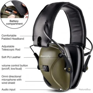 Awesafe Casque Anti Bruit Électronique Réduction Du Bruit Protection Auditive Pour Le Tir Et La Chasse Neuf bas prix 18